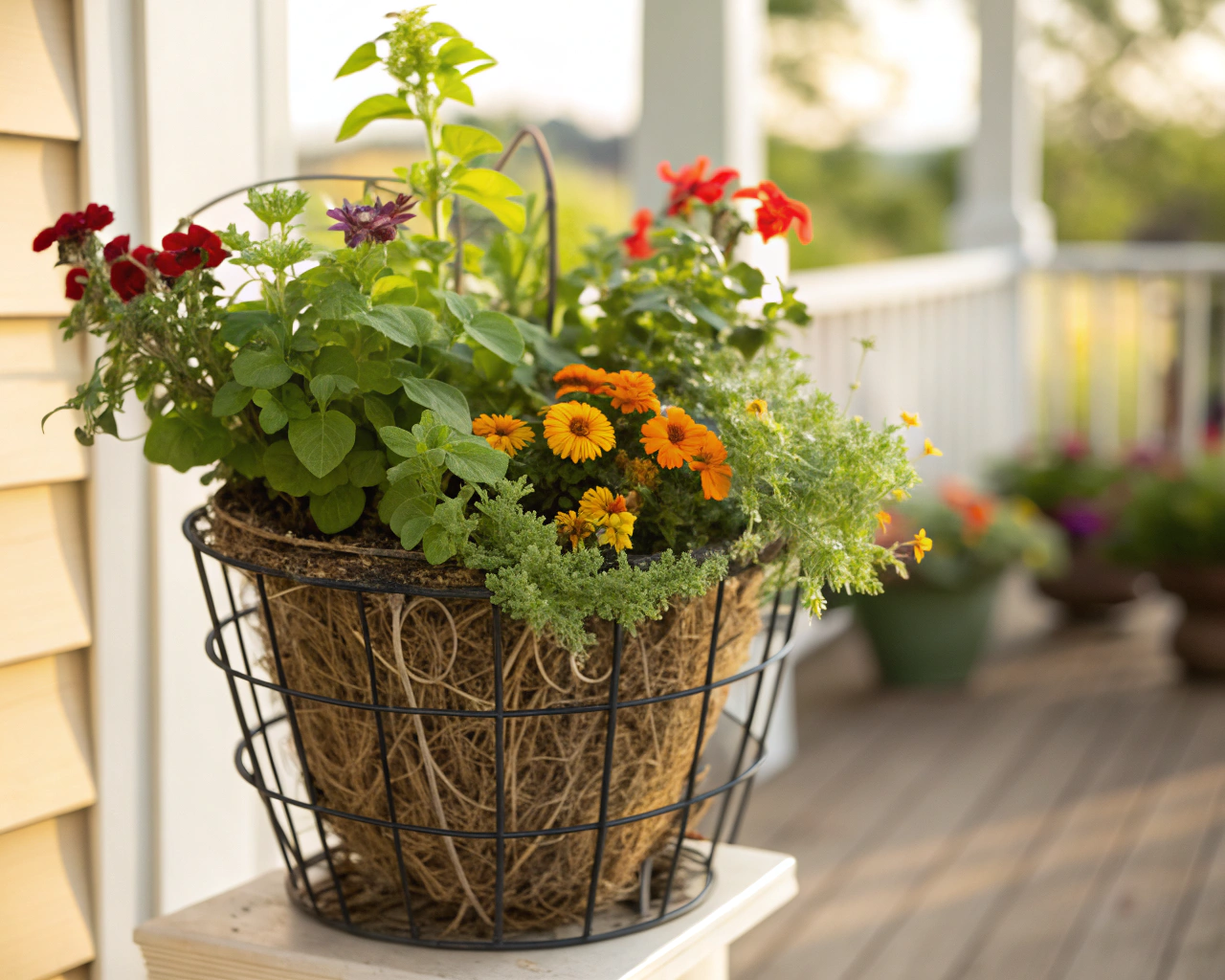 How a Wire Basket Became a Porch DIY Hero