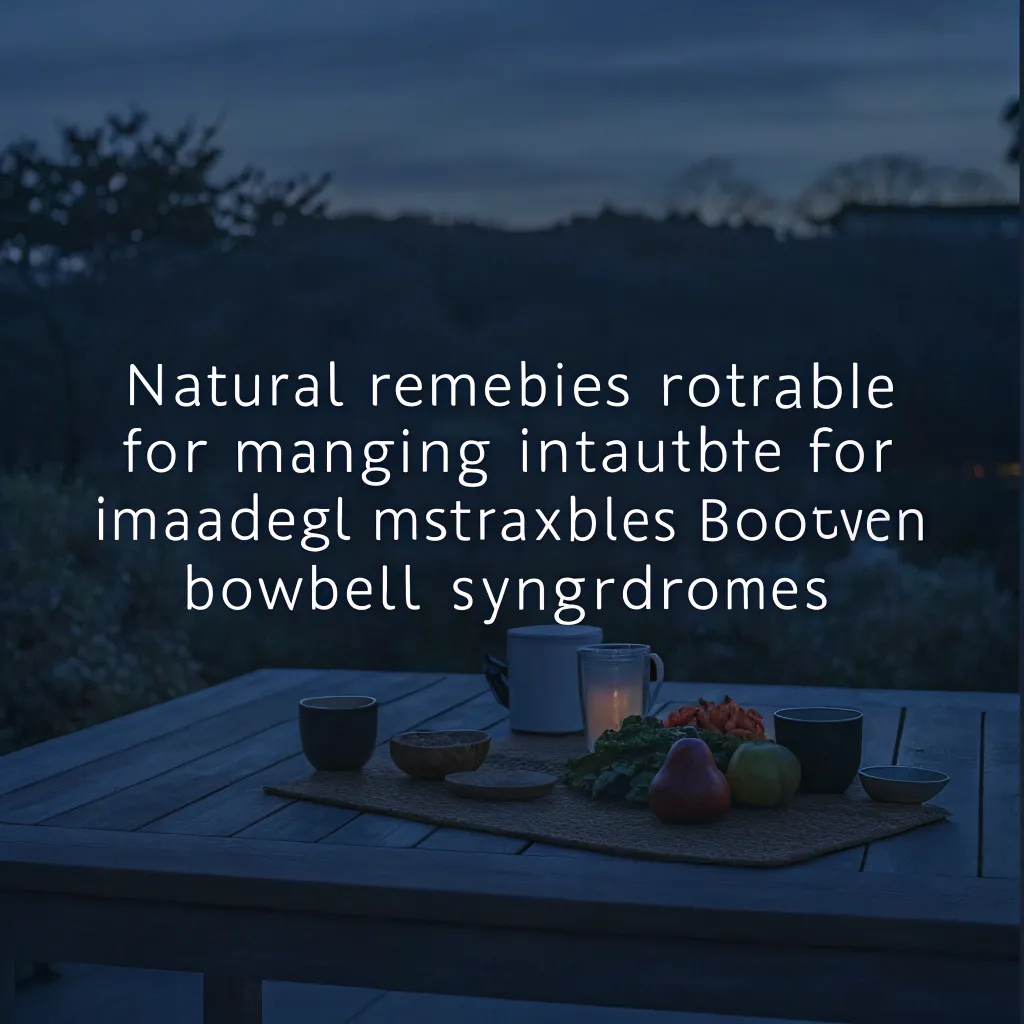 Natural Approaches for Managing Irritable Bowel Syndrome